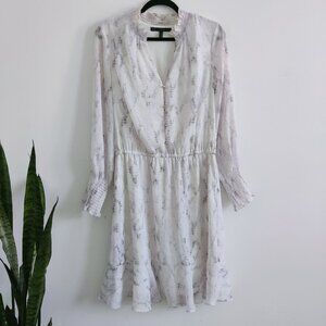 White House Black Market Size 14 Sheer Floral Dress